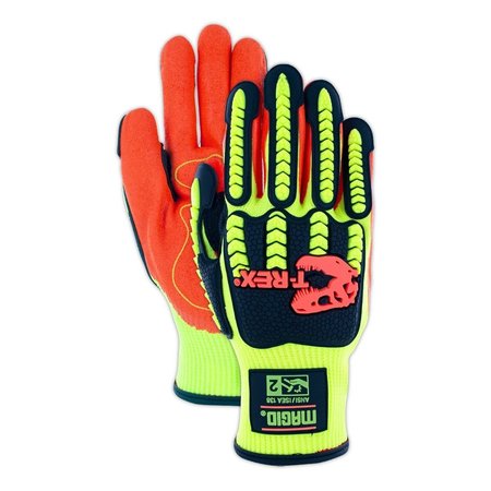 Magid TREX Flex Series TRX500 HiViz Impact Gloves, M TRX500-M